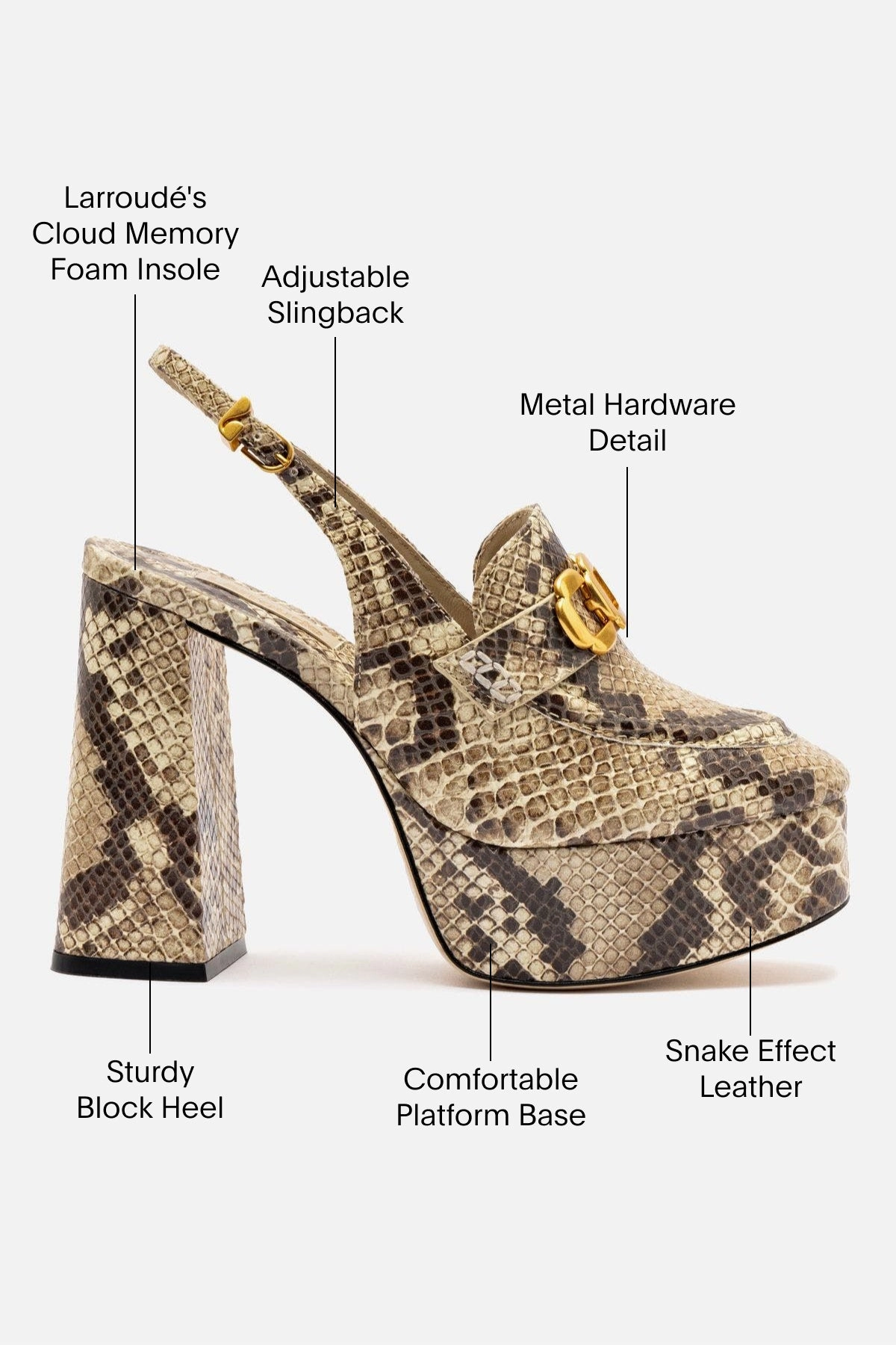 Daily Comfort Harrington Loafer Hi In Neutral Snake Stamped Leather