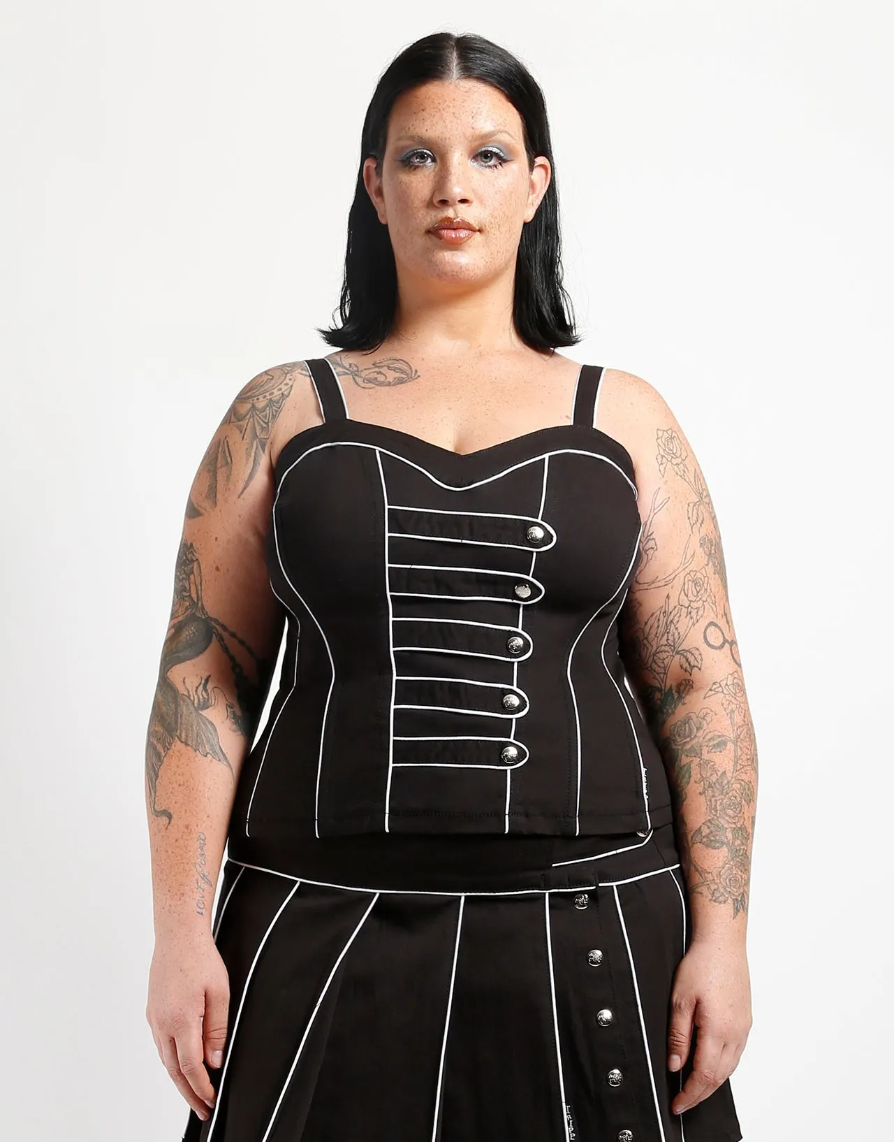 NonToxicCoating Easy Style CURVE BAND CORSET WHITE