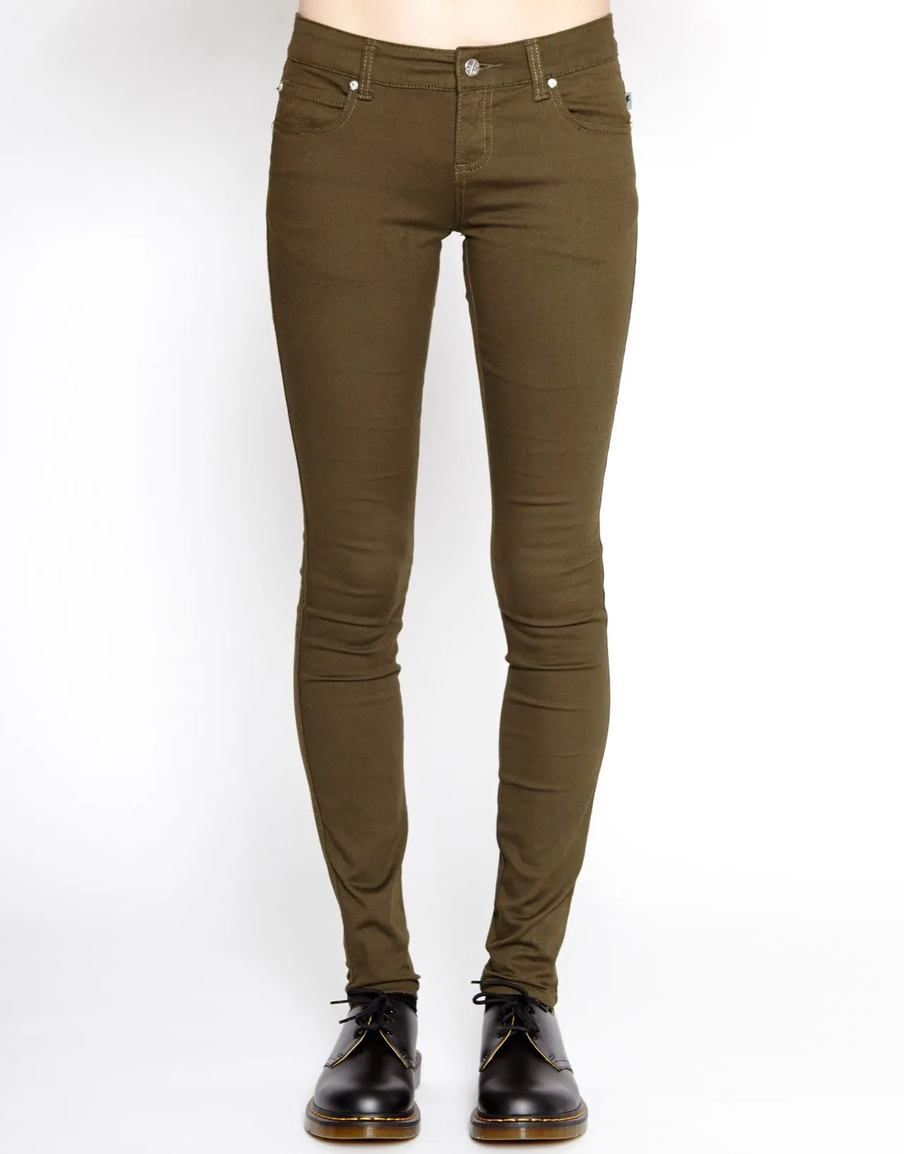 T-BACK JEAN ARMY Abrasion resistant Simple Cut