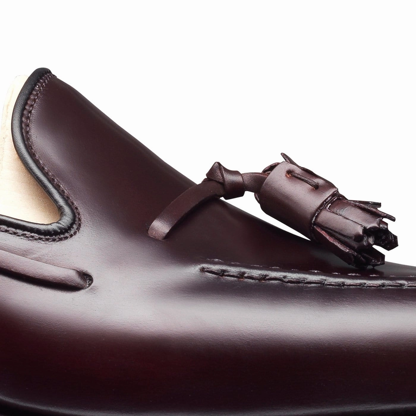 Cavendish Burgundy Cordovan Polished Comfort Contrast Stitching