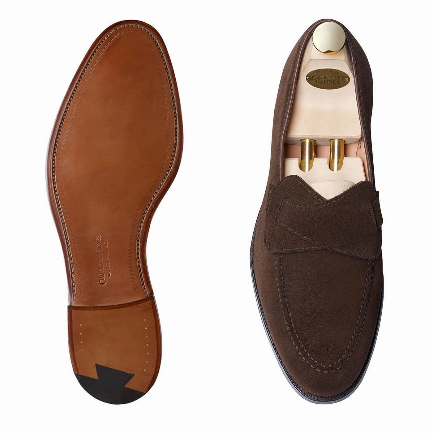 Selby Dark Brown Calf Suede Casual Touch