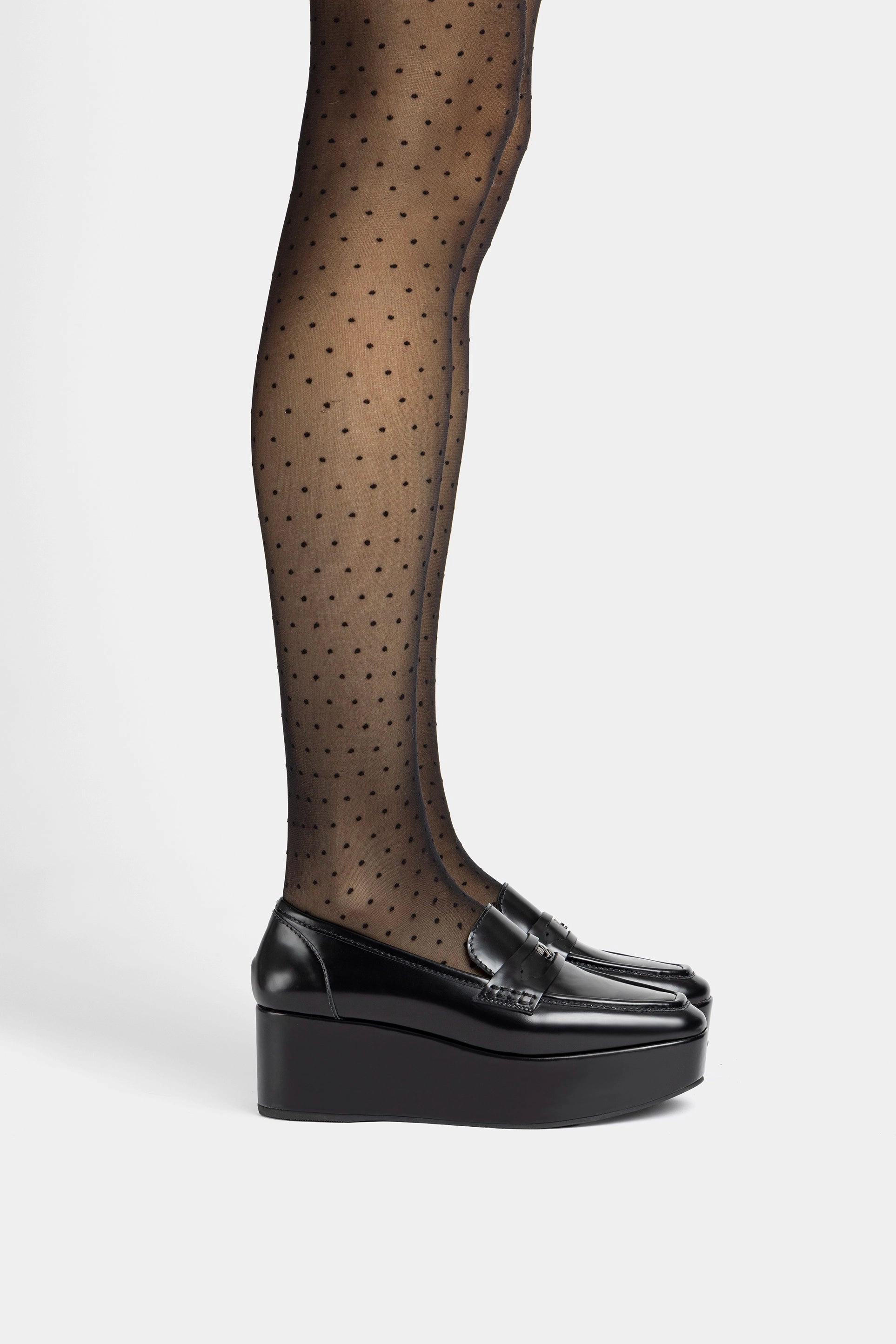 Autumn Tone Neo Pop Suki Flatform Loafer In Black Box Leather