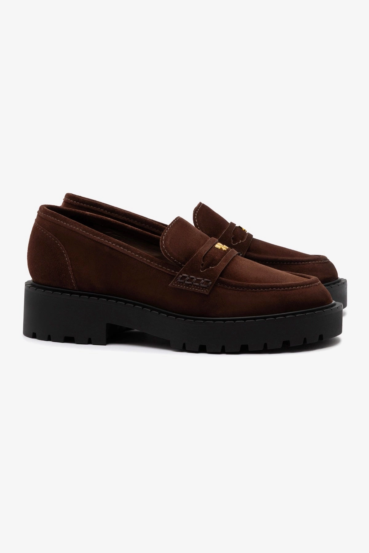 Suki Lugsole Loafer In Brown Suede Fashionable Soft Tone