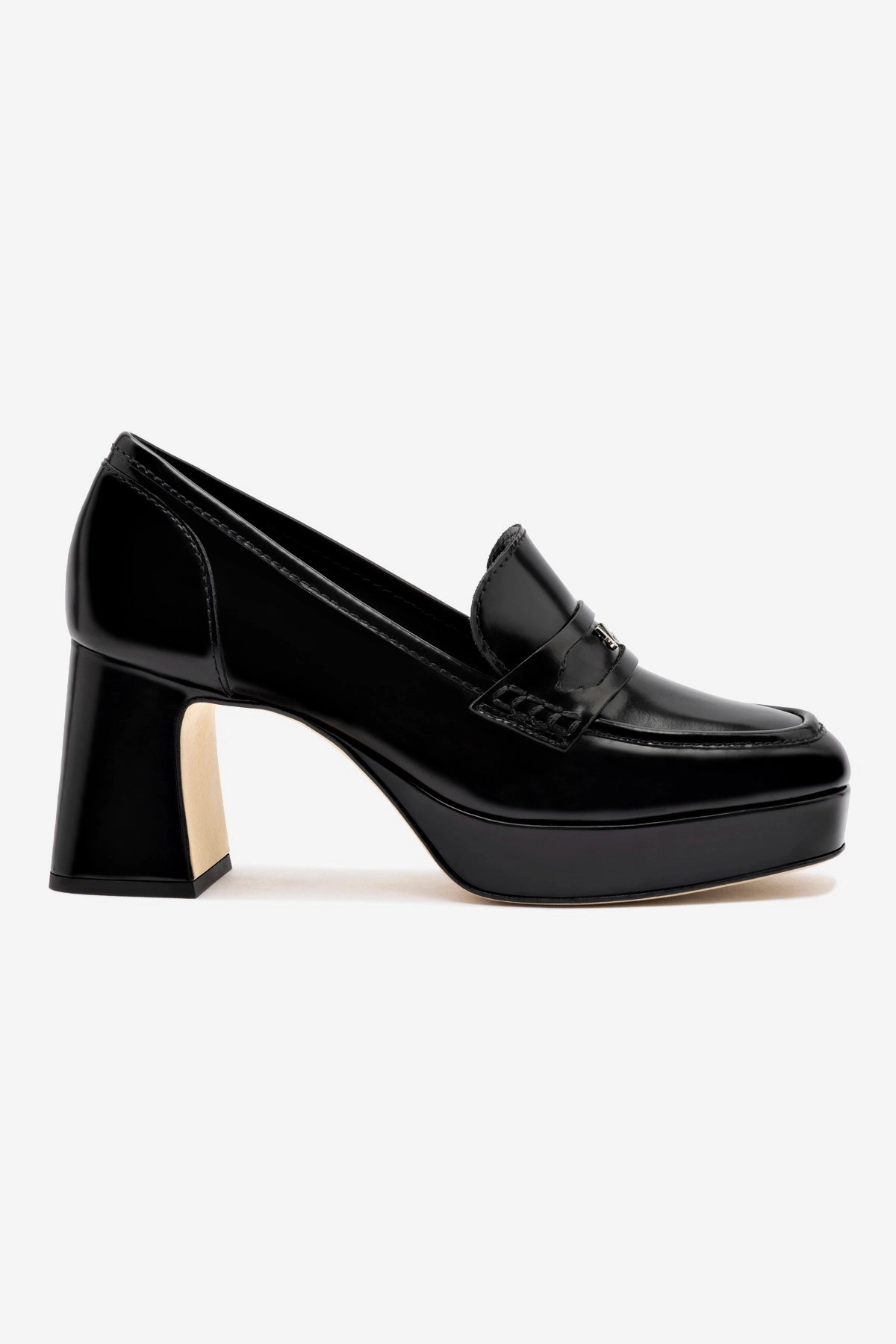 Non Slip Wellness Seekers Stone Glam Suki Platform In Black Box Leather