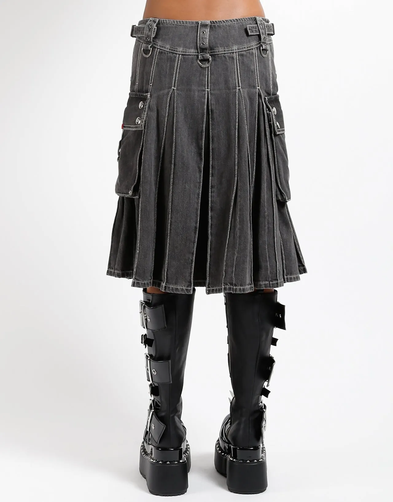 SUPER KILT BLACK DENIM Chic Wear