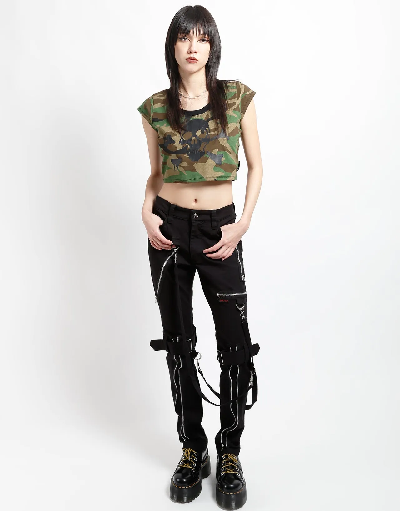 SUPER SKULL TEE CAMO WrinkleResistant Cloth Anti Fade Technology