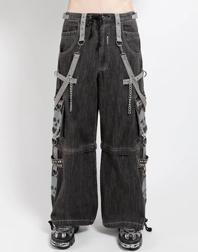 SUPER SKULL DENIM PANT GREY SKULL Hypoallergenic fabric
