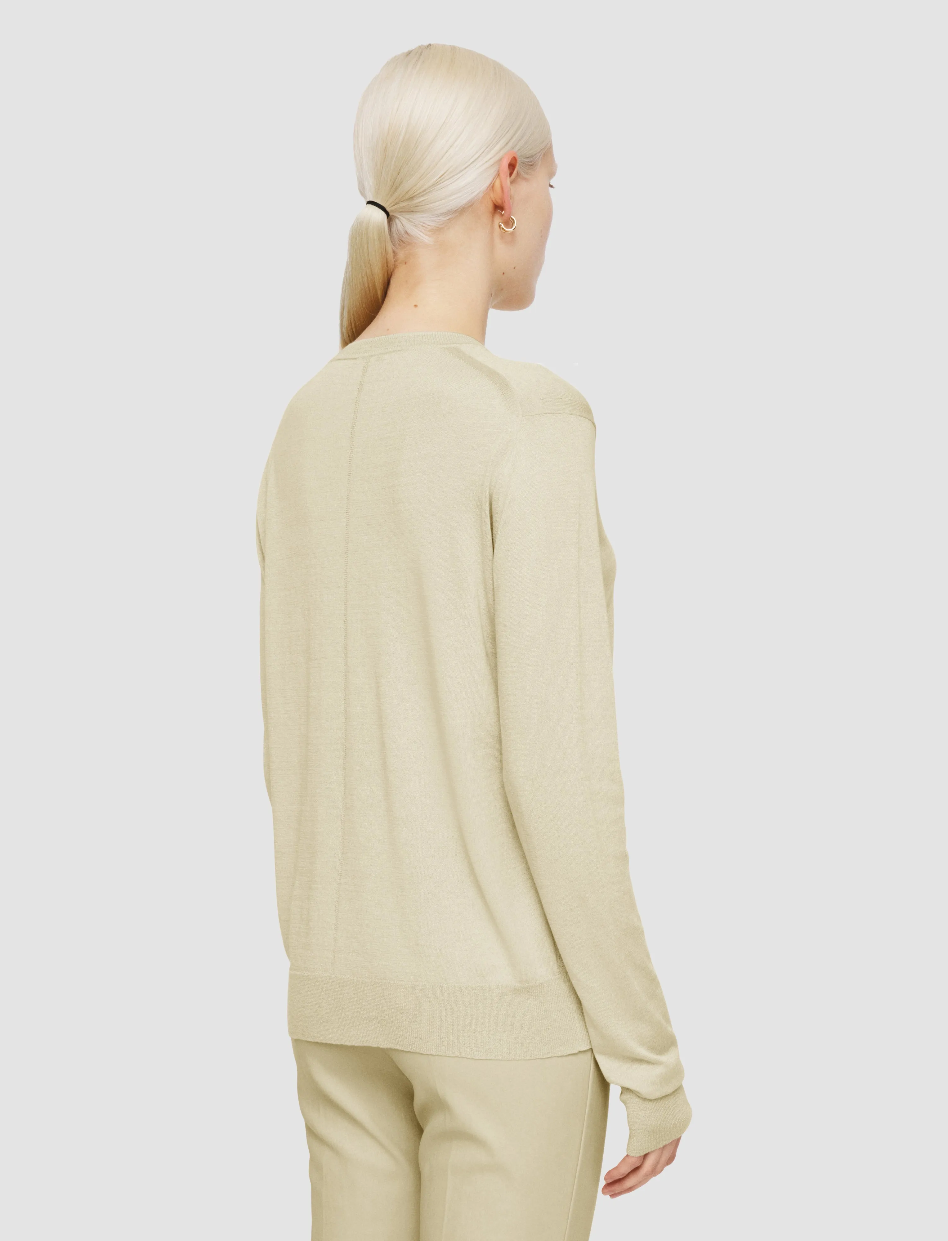 Superfine Cotton Silk Round Neck Jumper Layer Ready