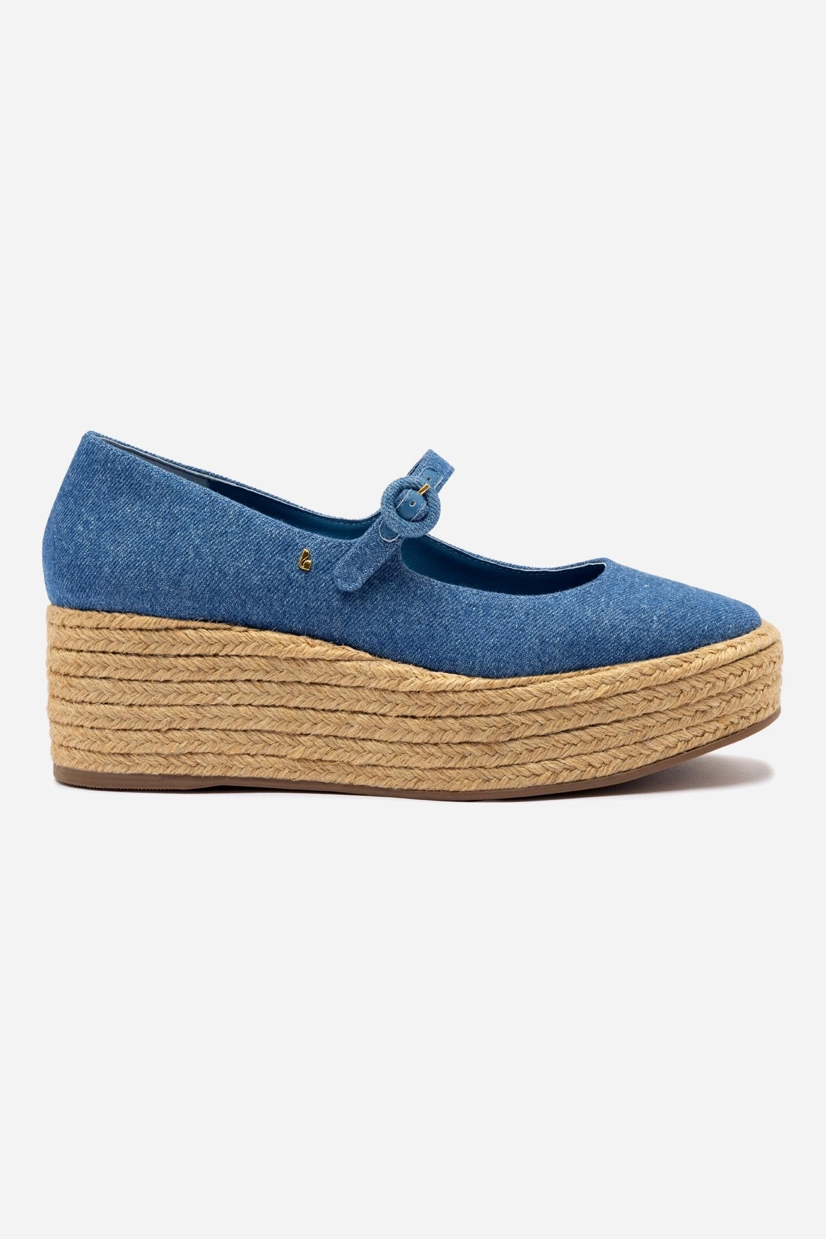 Blair Flatform In Blue Stoned Denim Orthopedic Footbed System
