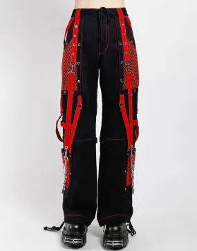 SYMBOL PANT RED Simple Style Soft Brush Lining