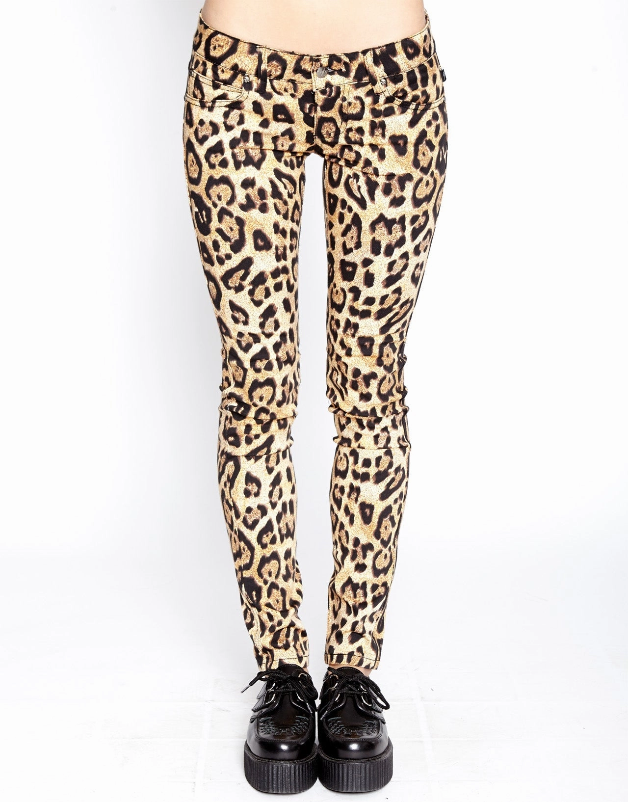 T Back Jeans Leopard Print Chill Fit TaglessDesign