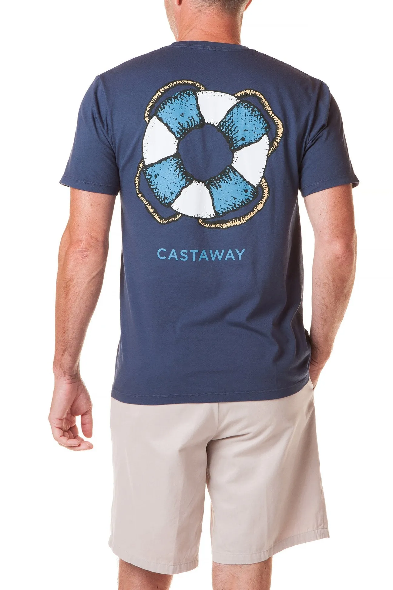 Beach Tee Navy Castaway FlexFoamInserts