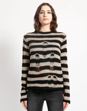 RAG STRIPE SWEATER IVORY AthleisureReady