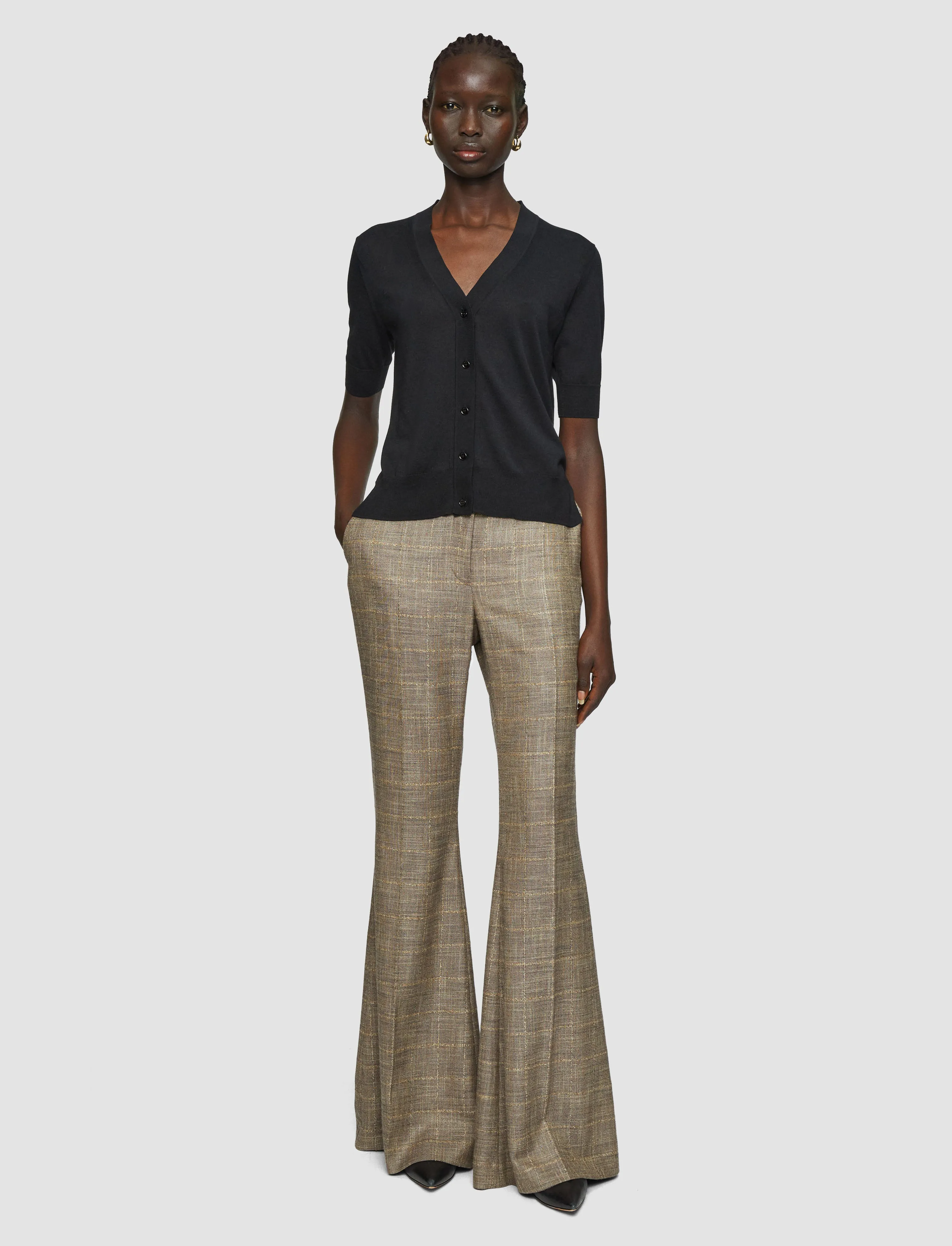 Superfine Cotton Silk Cardigan KnitCuff Reinforcements