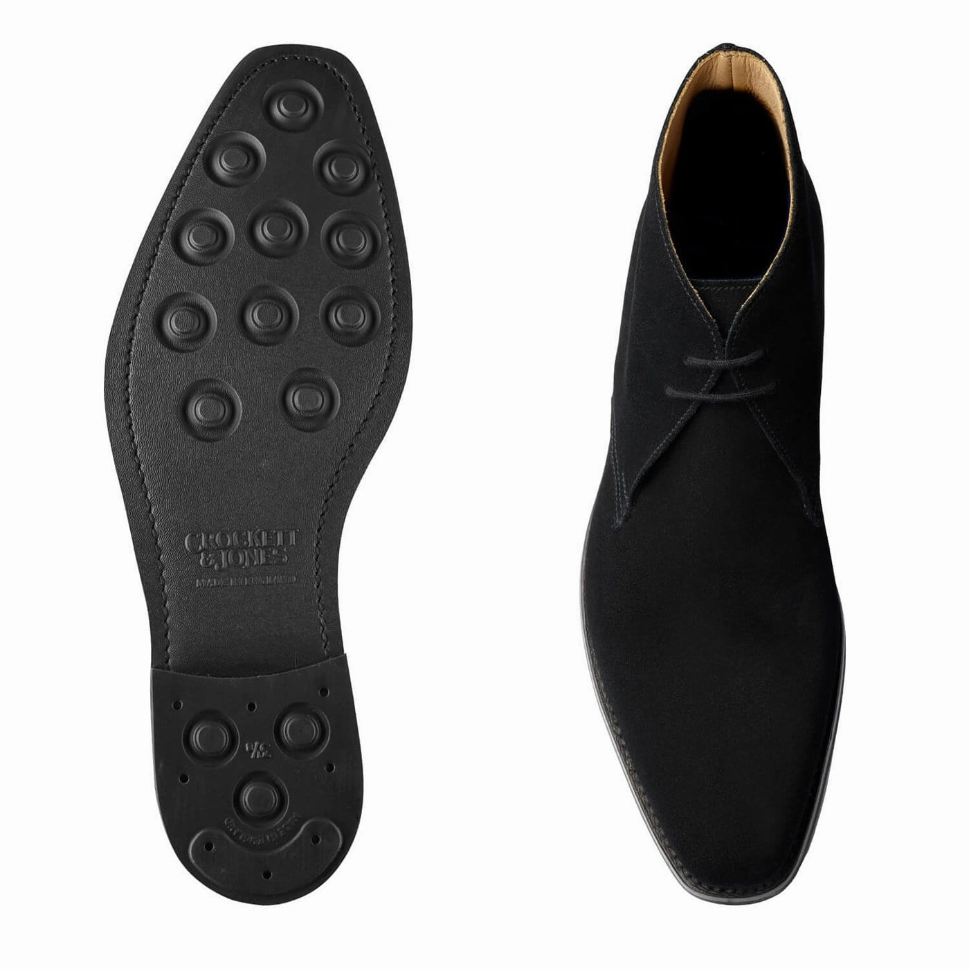 Tetbury Black Suede Cushioned Footbed Grip Hold