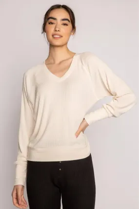 Temperature Regulating Fibers Textured Essentials Long Sleeve Top