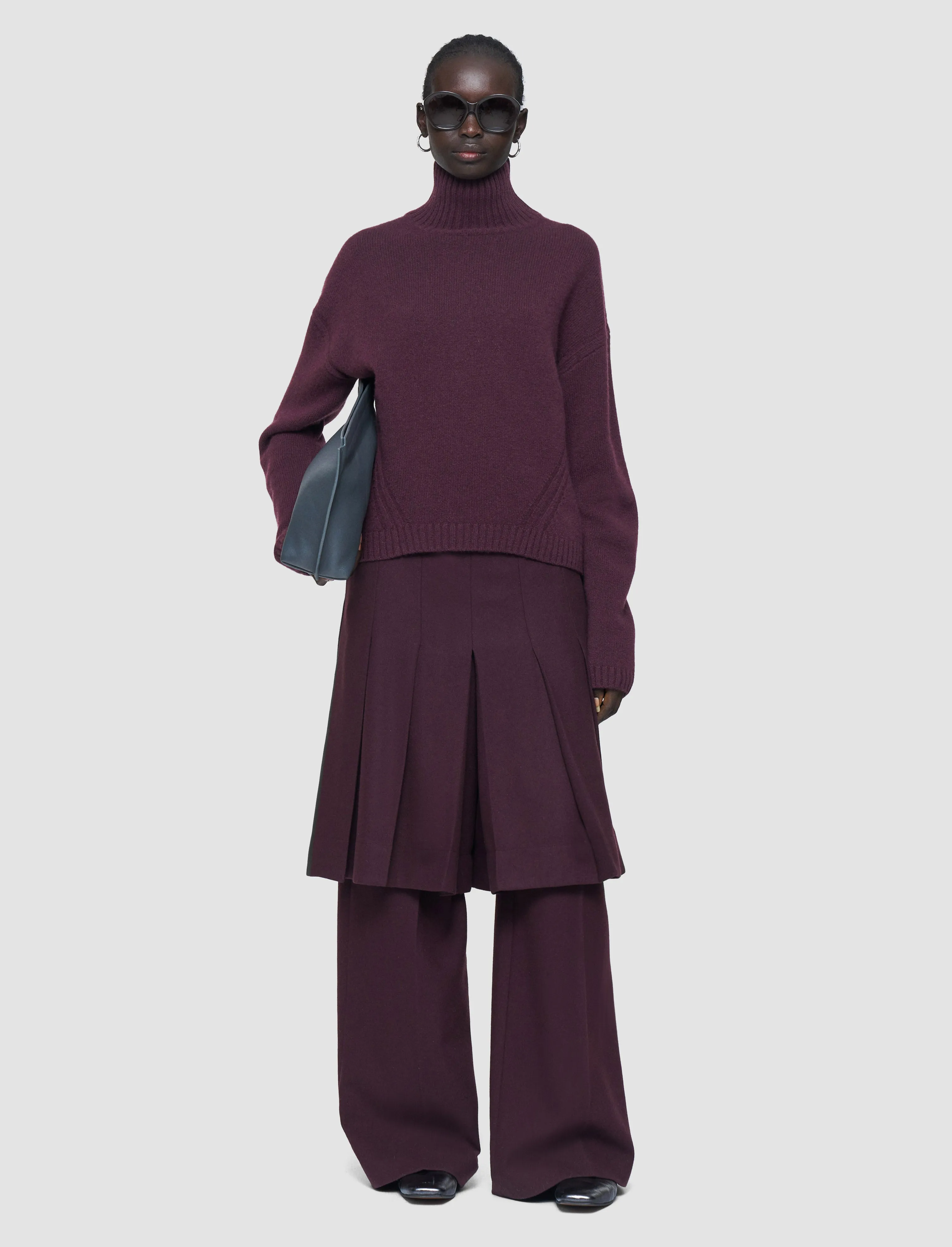 Seasonal Warmth NonRestrictive Cuff Luxe Cashmere High Neck Jumper