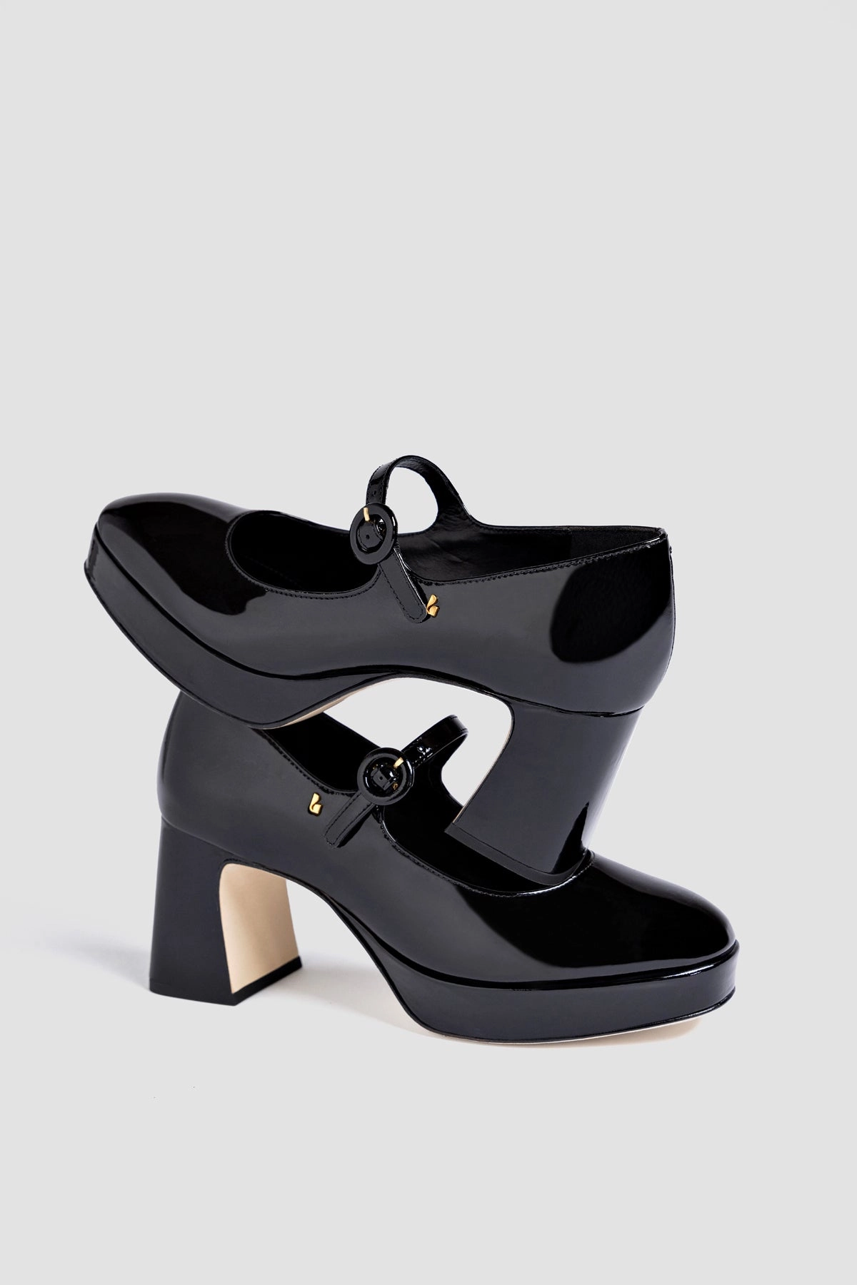 Global Fit Blair Platform In Black Patent Leather