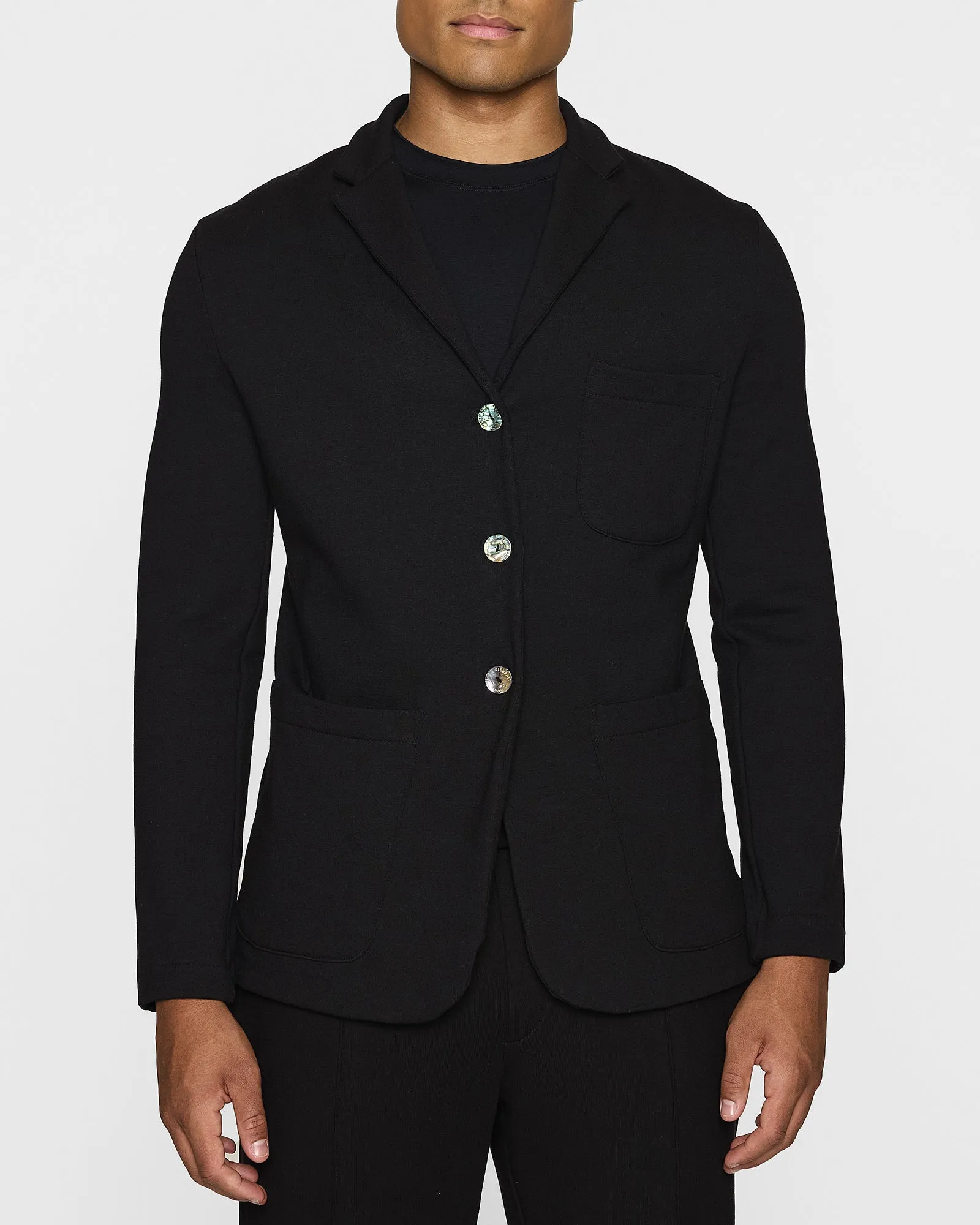 The Luxe Unisex Big Rock Blazer ContouredPanels Contrast Stitch