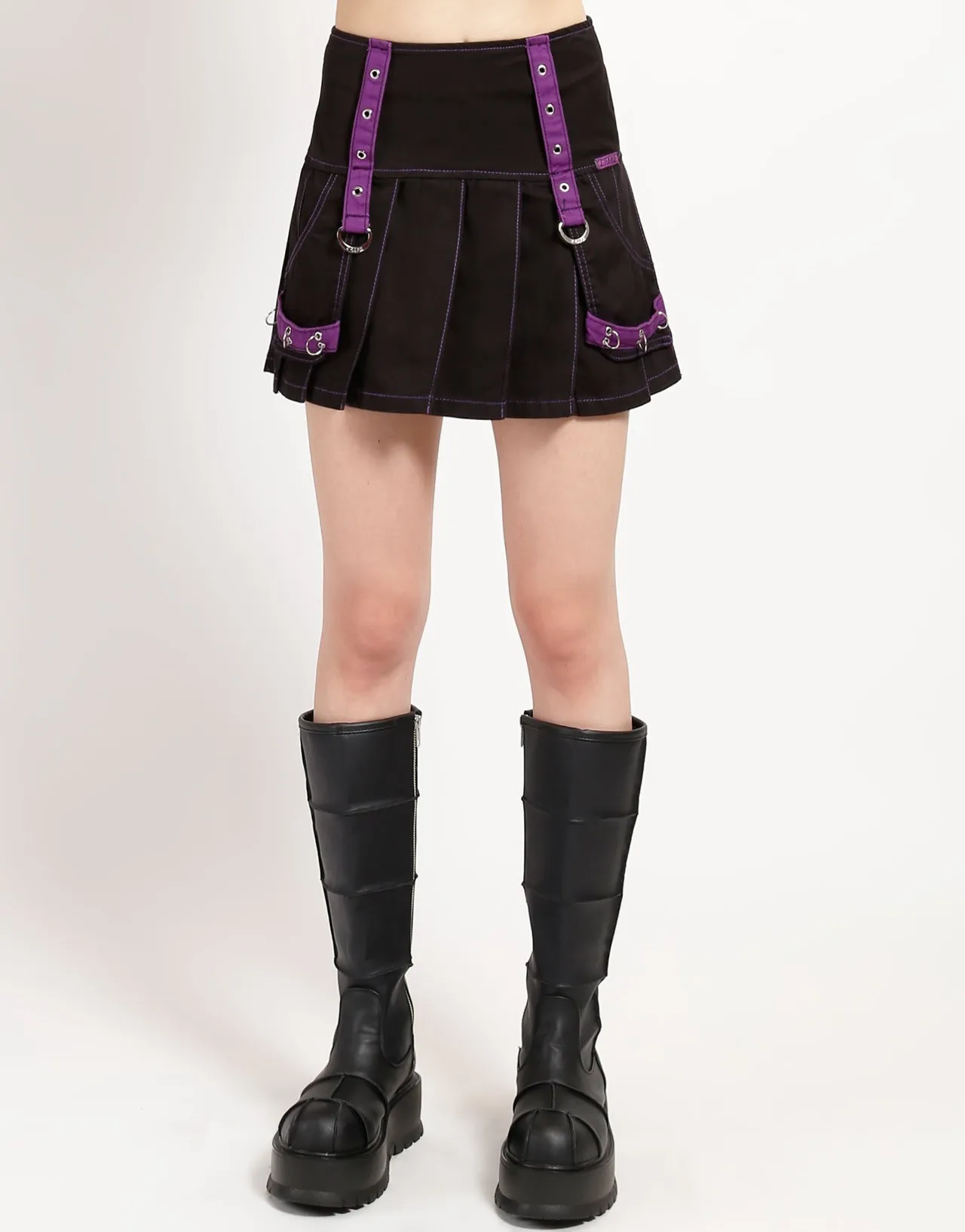 MUTLI EYELET PLEATED SKIRT PURPLE Low Bulk Design