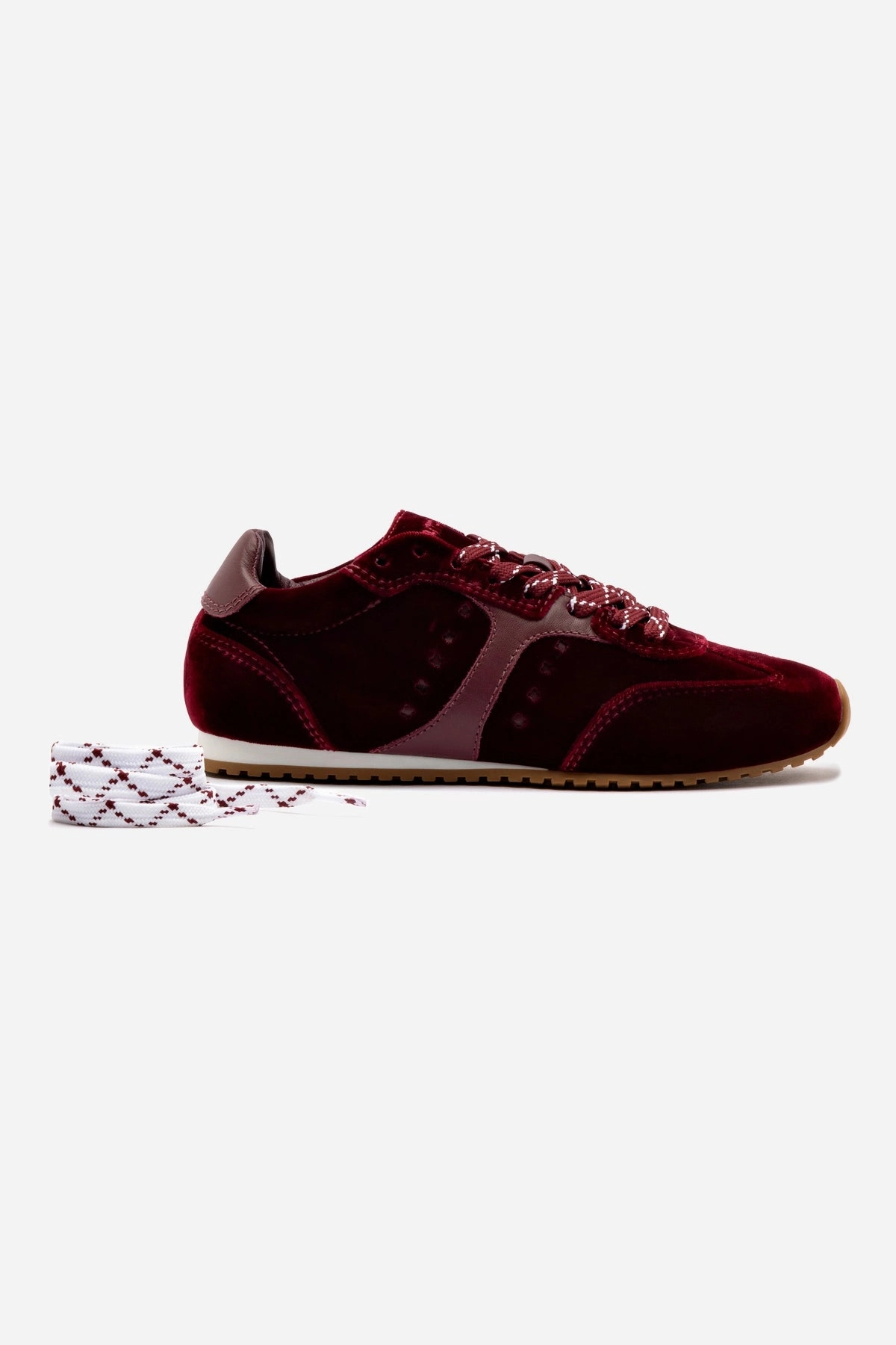 Core Cushion Power Moves Stella Sneaker In Wine Velvet