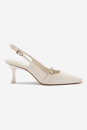 Ines Pump In Ivory Leather Supportive Core All Ages