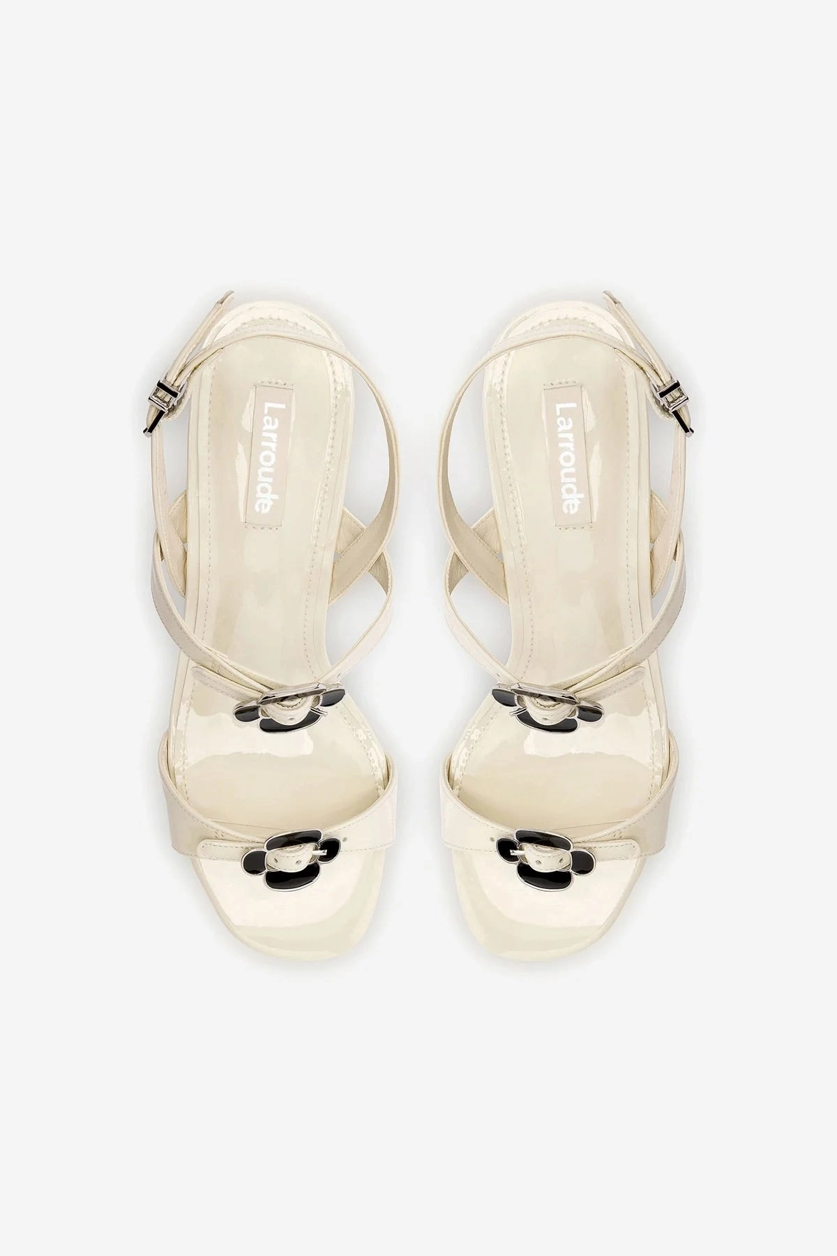 Heat Free Stretch Fabric Weekend Trip Tinx Block In Ivory Patent Leather