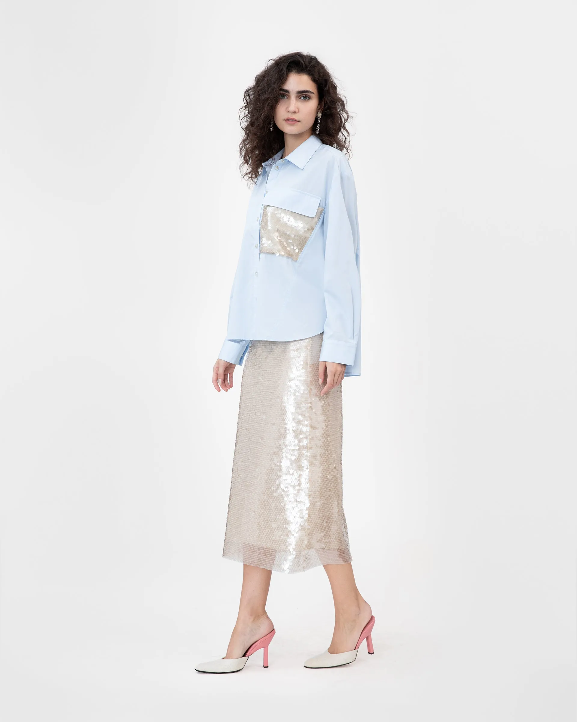 Ventilated Side Panels Topher Sequin Top