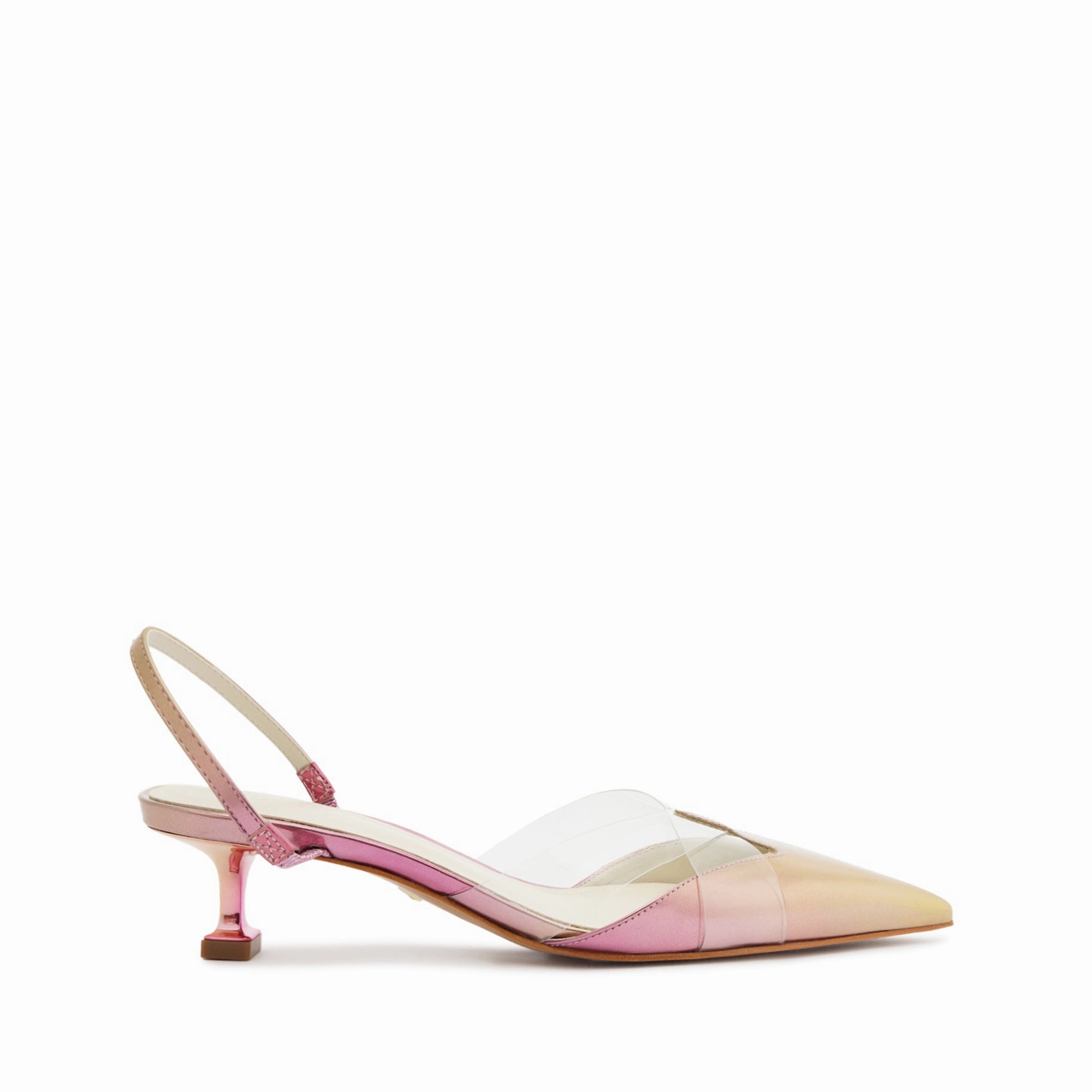 shape fit Antique Glow Tori Kitten Vinyl & Specchio Leather Pump