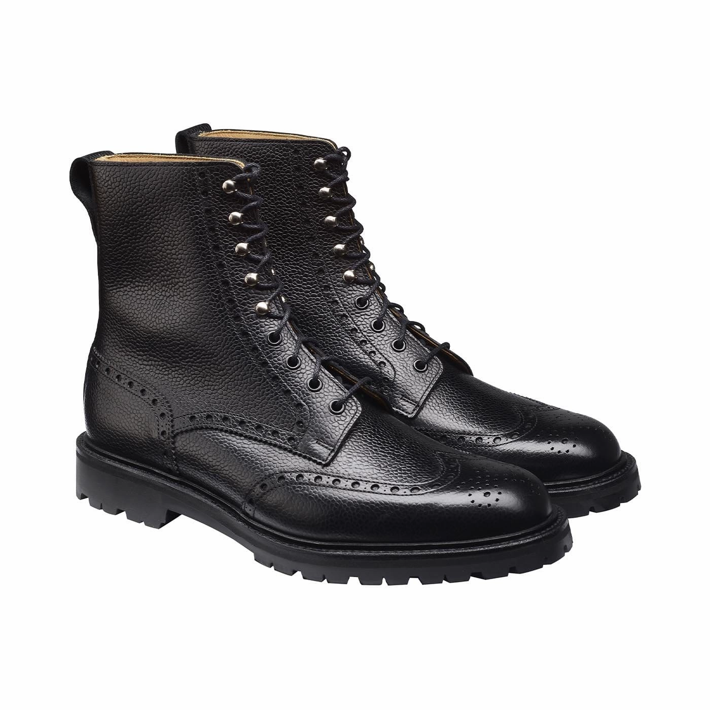 Islay Black Scotch Grain Comfortable Boots