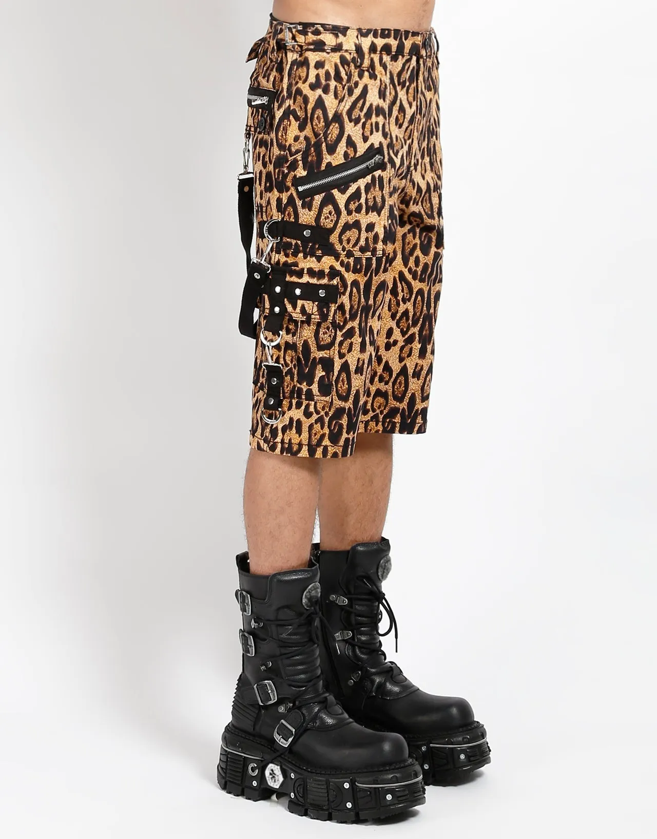 Thermal Regulating Fabric Rest Easy PUNK SHORT NAT LEOPARD