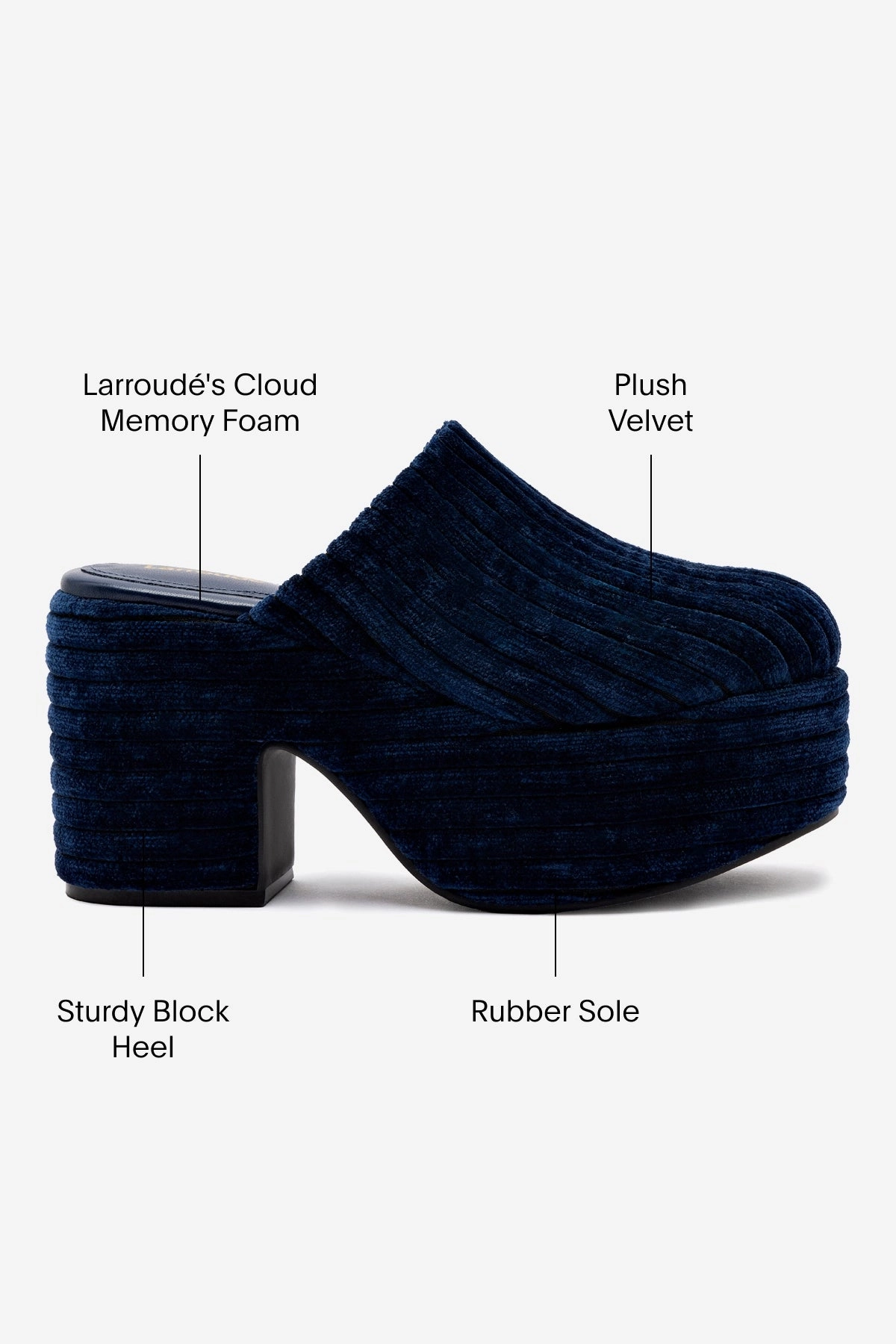 Trend Glow Quick Fit Miso Platform Clog In Midnight Velvet