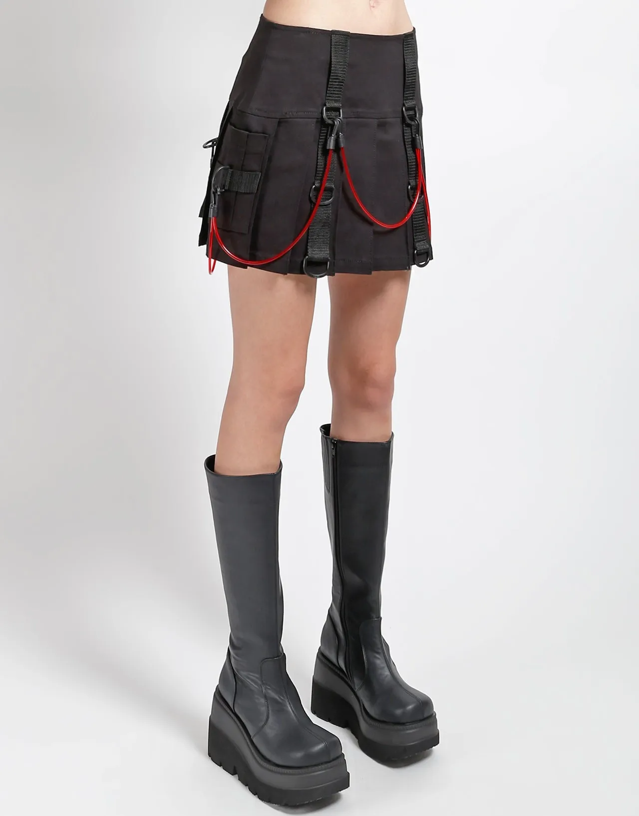 TRANSFUSION PLEATED SKIRT Reflective Trim Options Reflective accents