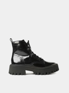 Wide fit Trento Patent Bootie