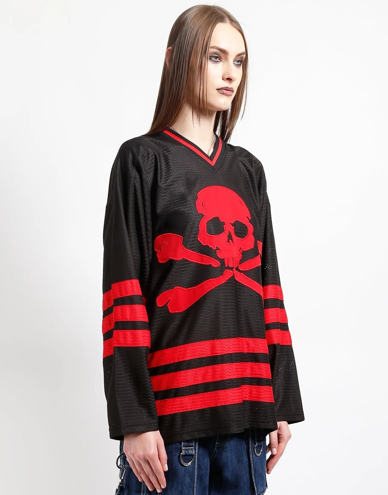 TRIPP NYC LOGO JERSEY RED Smooth Zipper Integration