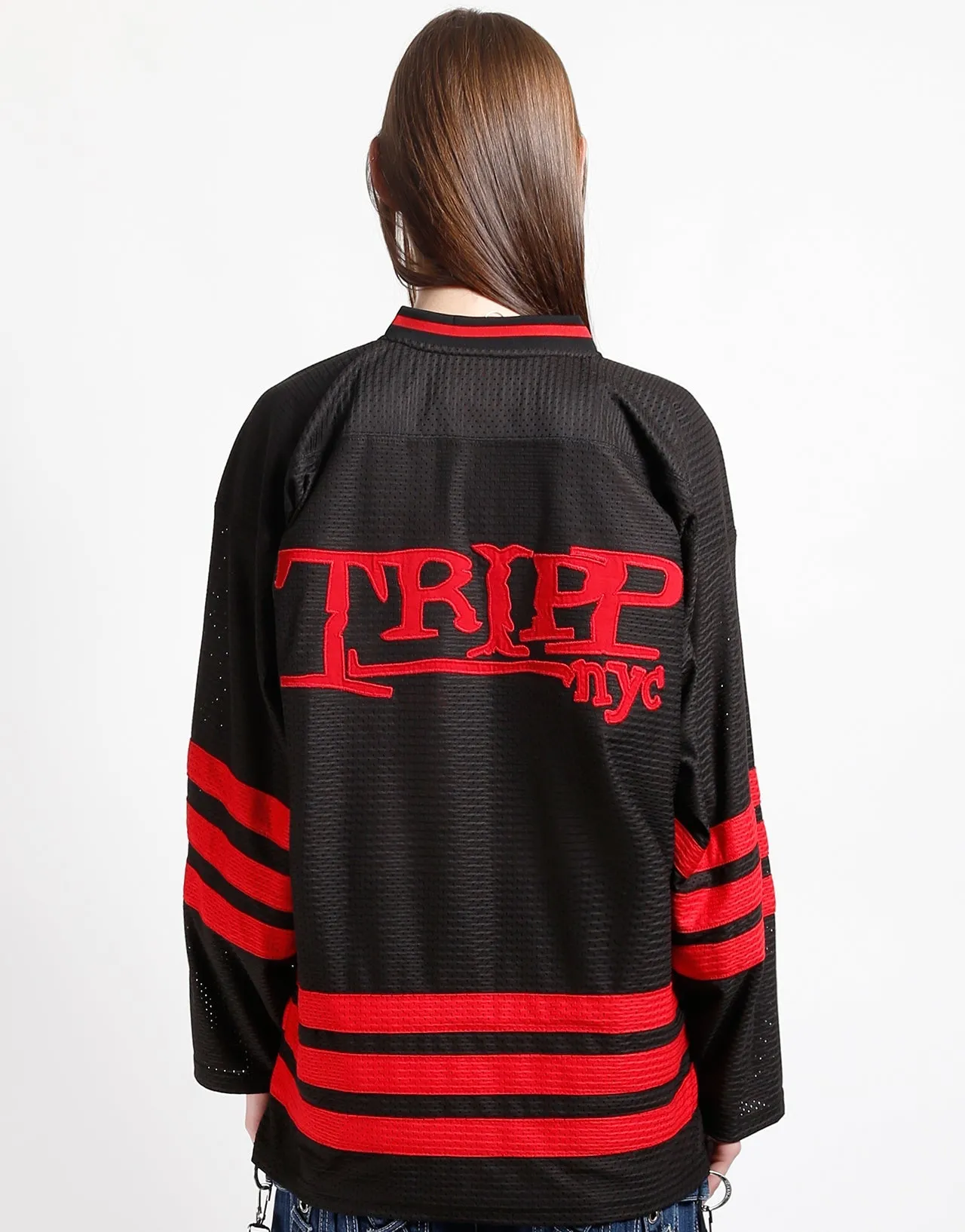TRIPP NYC LOGO JERSEY RED Double Layered Fabric