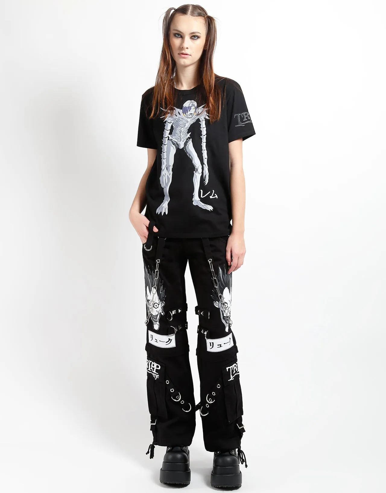 NonChafingEdges TaglessLabel TRIPP NYC X DEATH NOTE - REM D-RINGS TEE