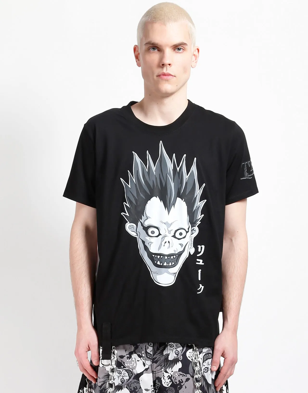 TRIPP NYC X DEATH NOTE - RYUK SPLIT TEE Ribbed Hemline Ultraviolet Protection Fabric