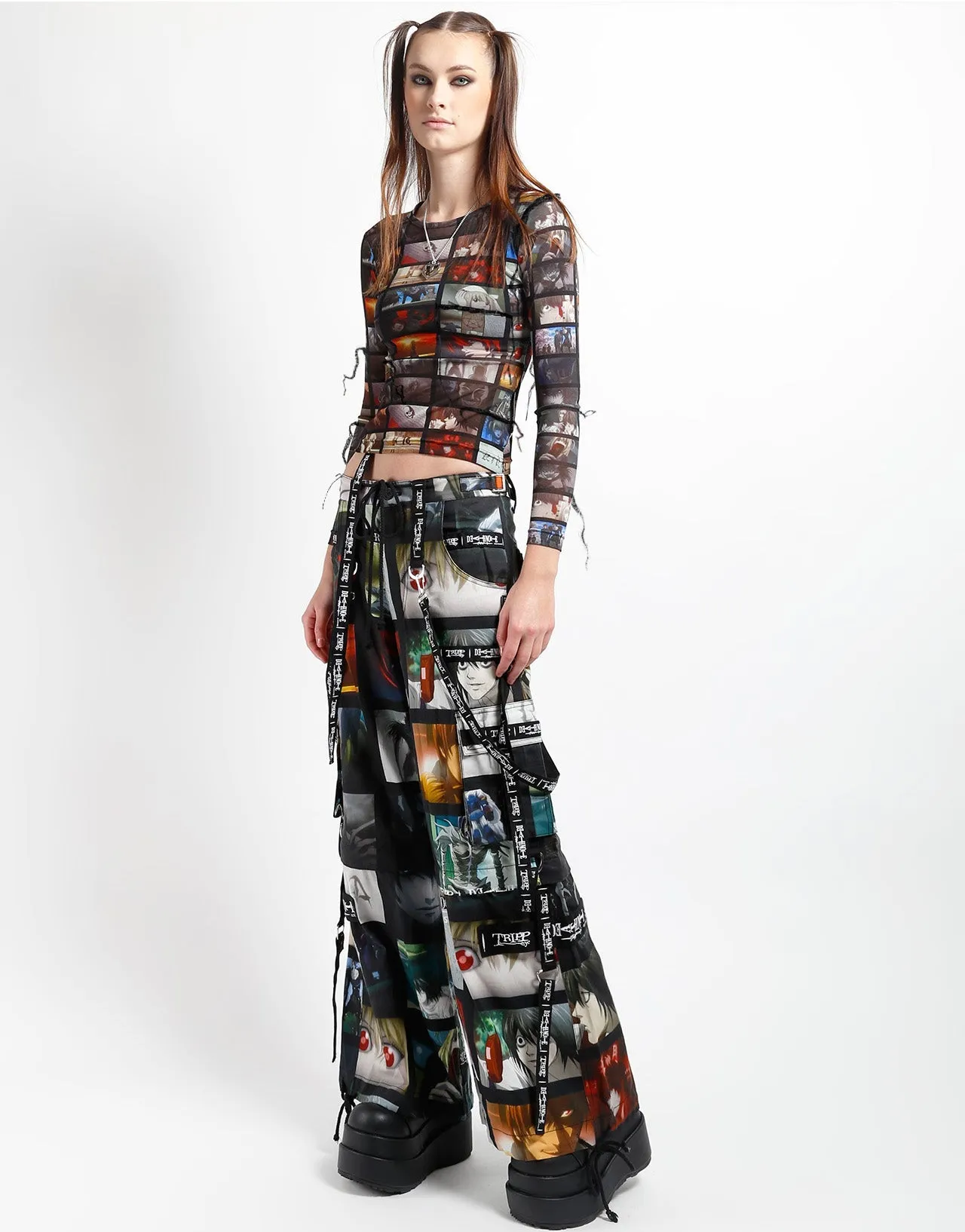 Adjustable Fit System TRIPP NYC X DEATH NOTE SCREEN L/S MESH TOP