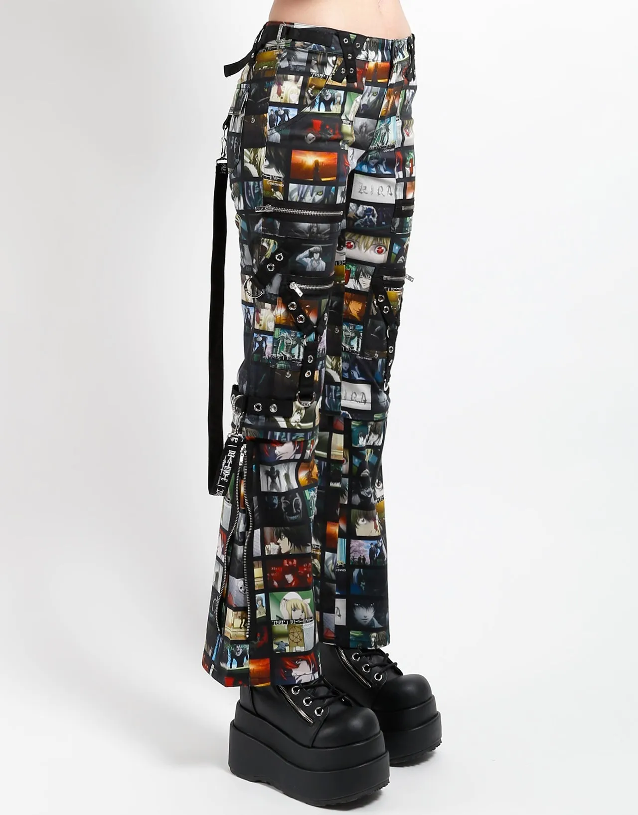 TRIPP NYC X DEATH NOTE - SCREEN ZIP TO ZIP PANTS Relaxed Design Wear Anti Pilling