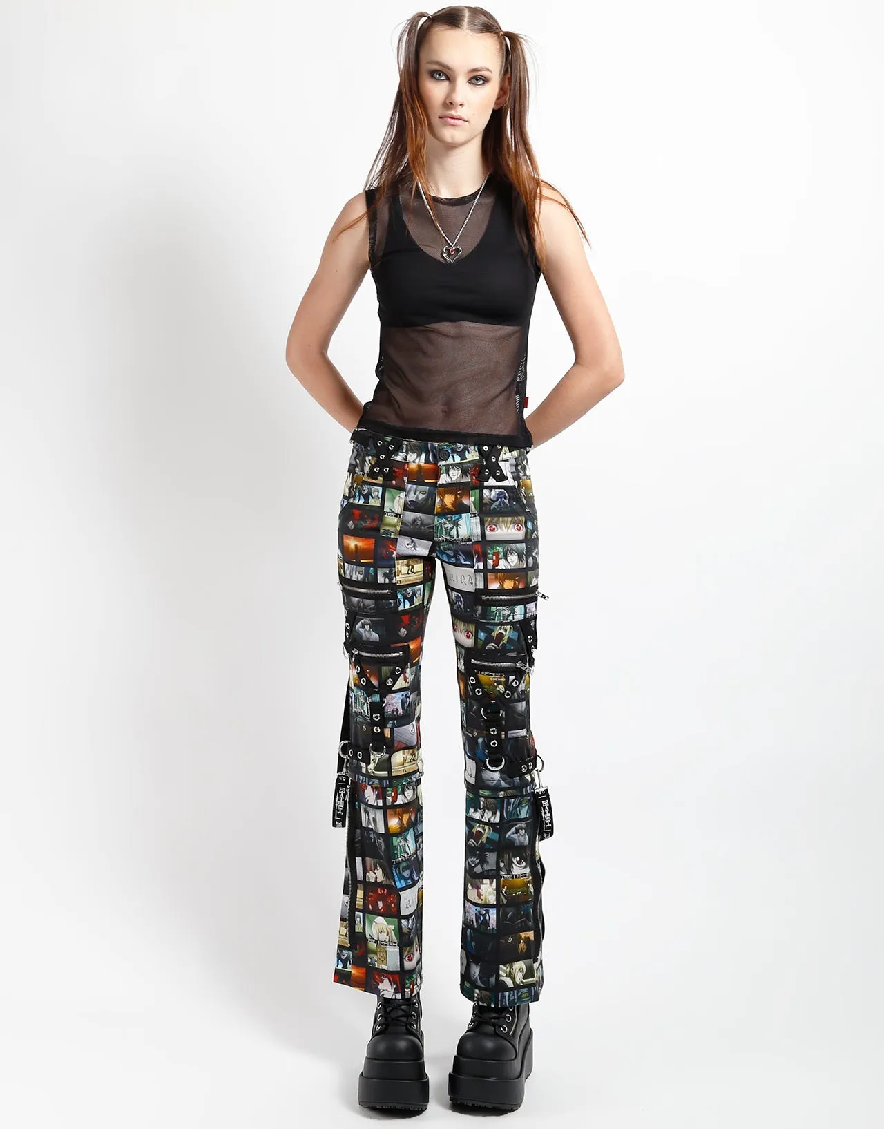 OrganicCotton Mid-rise fit TRIPP NYC X DEATH NOTE - SCREEN ZIP TO ZIP PANTS