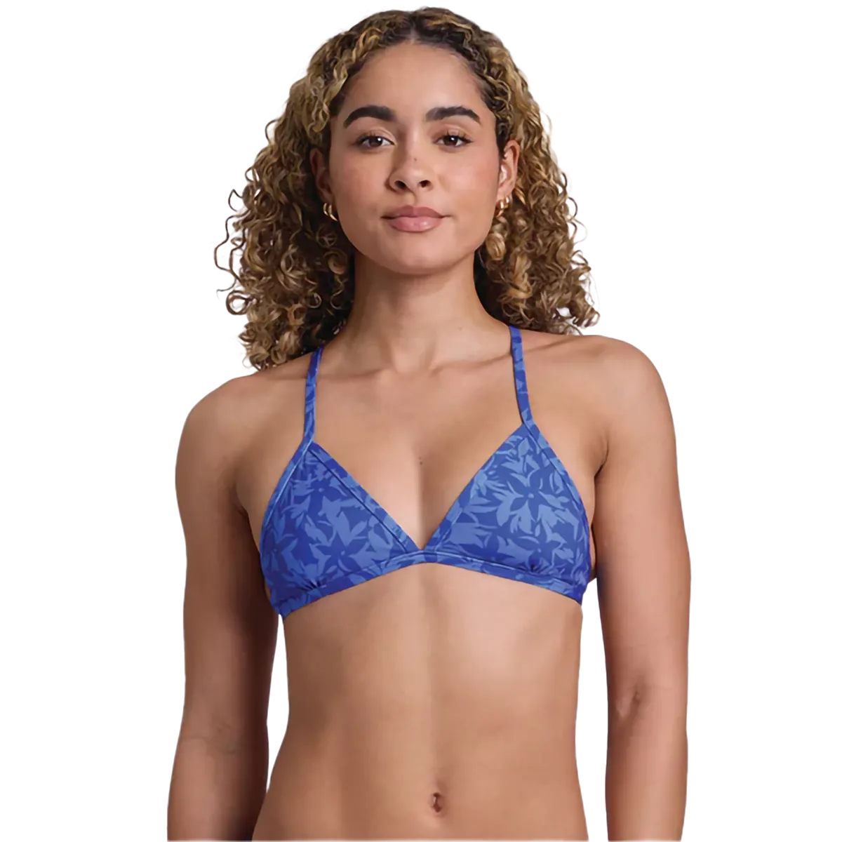 Sheer Panel Women's Triangle Printed Top