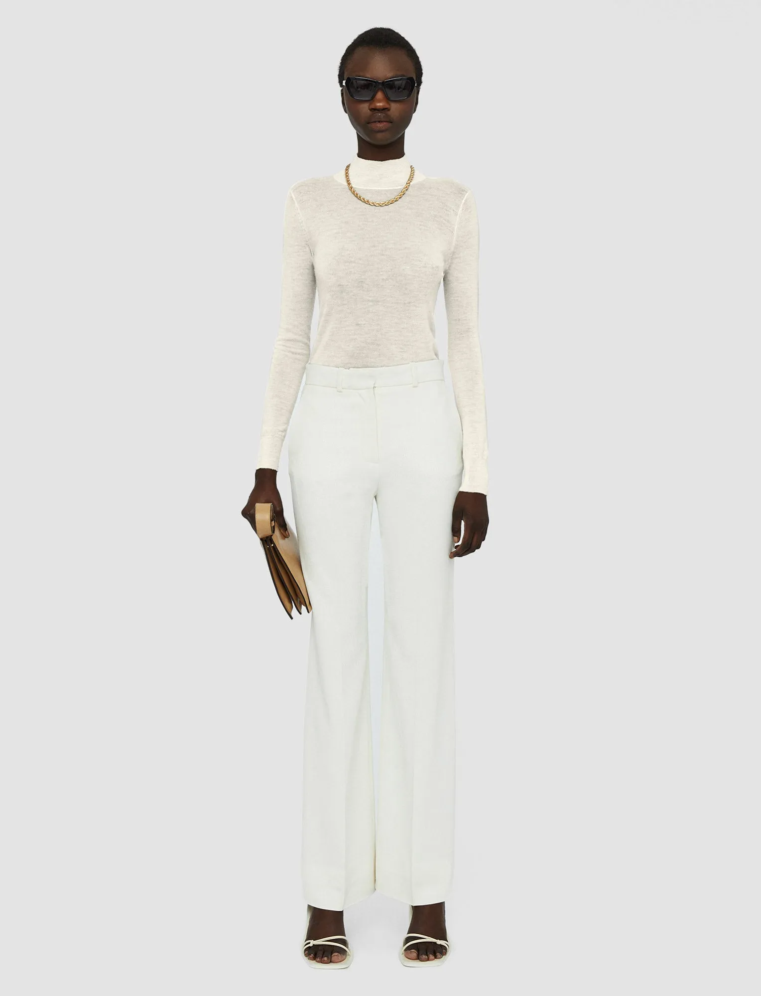 LanolinFree Wool Processing Cashair High Neck Jumper