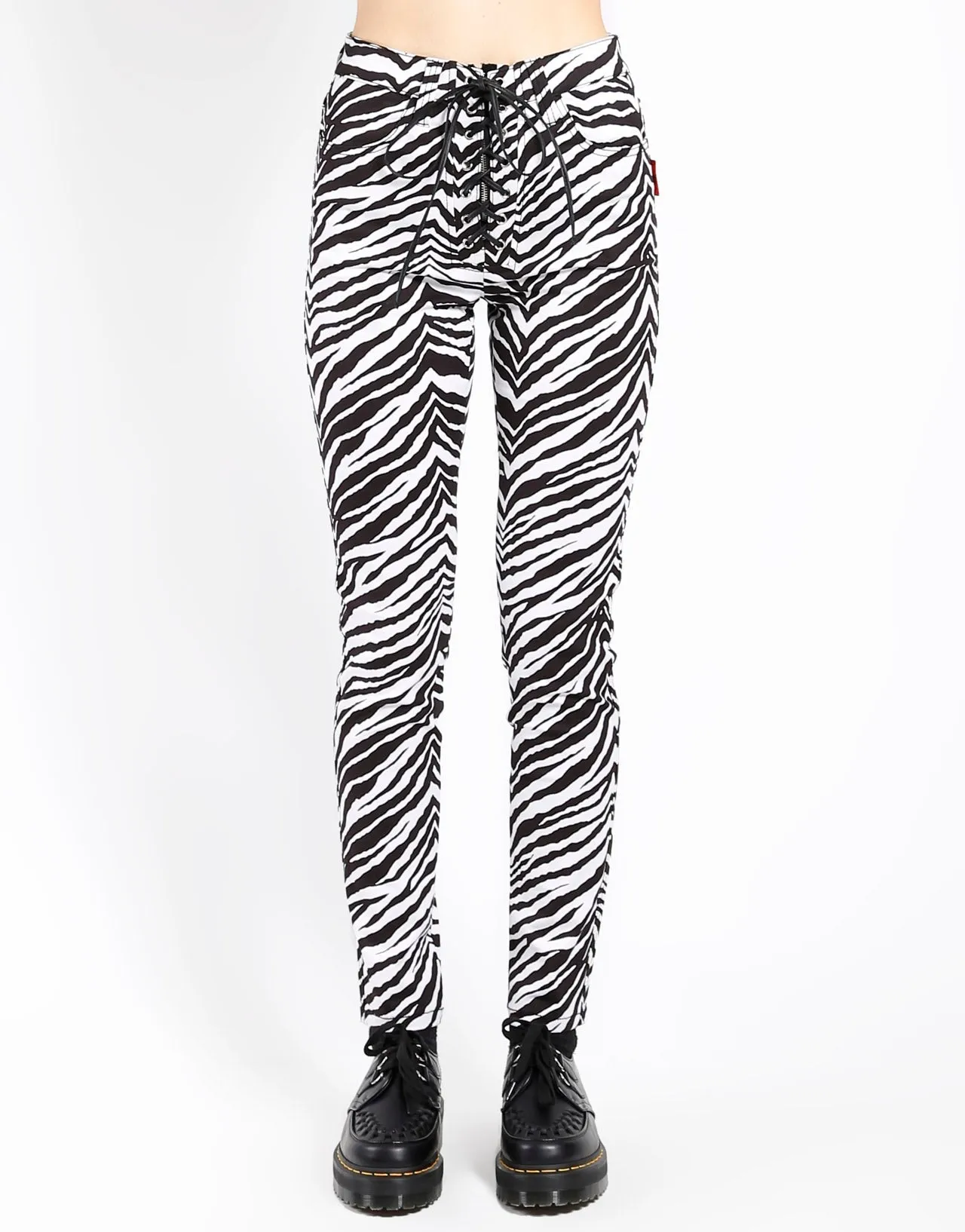 HIGH WAIST TIE UP PANT ZEBRA Perfectly Relaxed Easy Stretch Fit