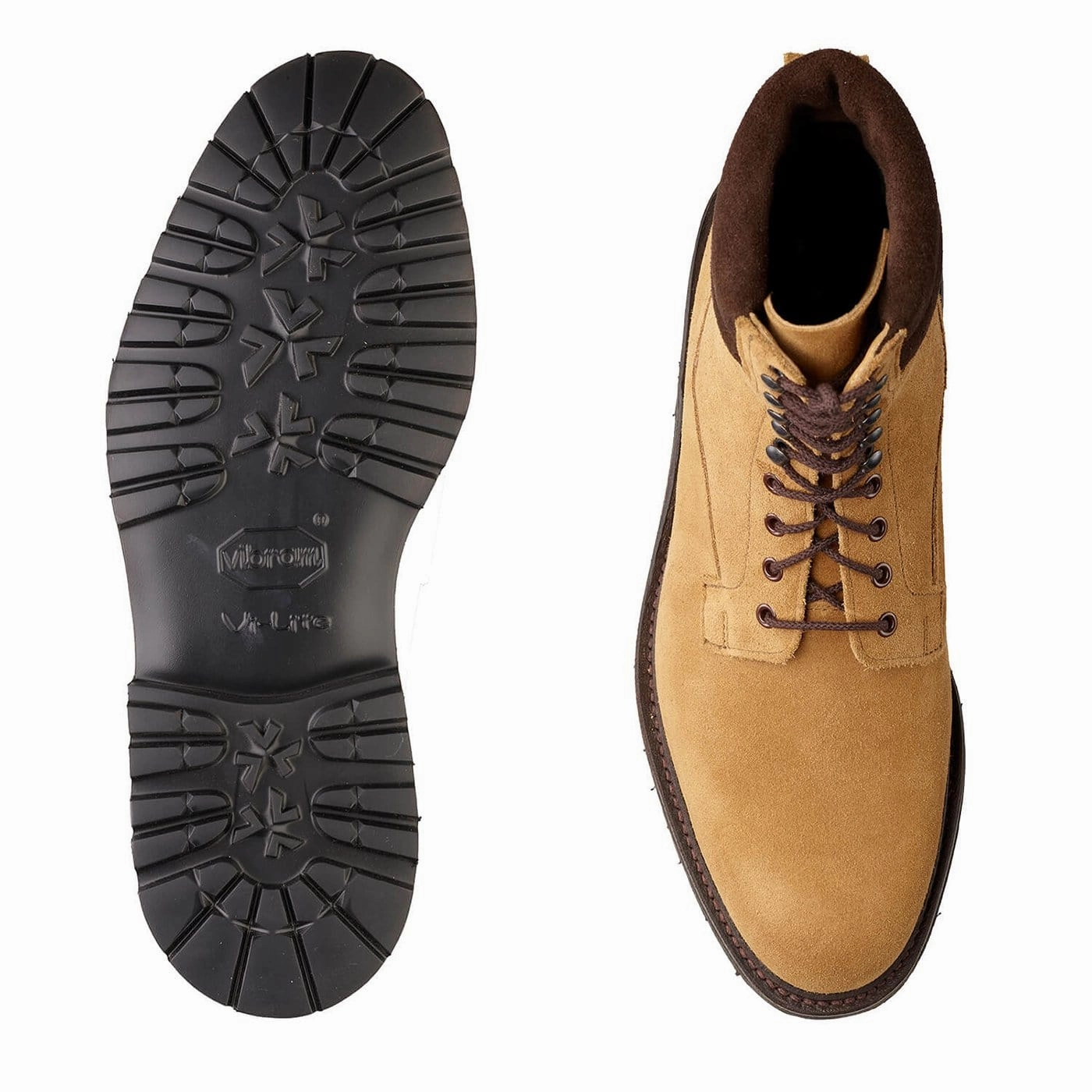 Ross Fawn Suede & Dark Brown Suede Collar Light Core Anatomical Toe Shape