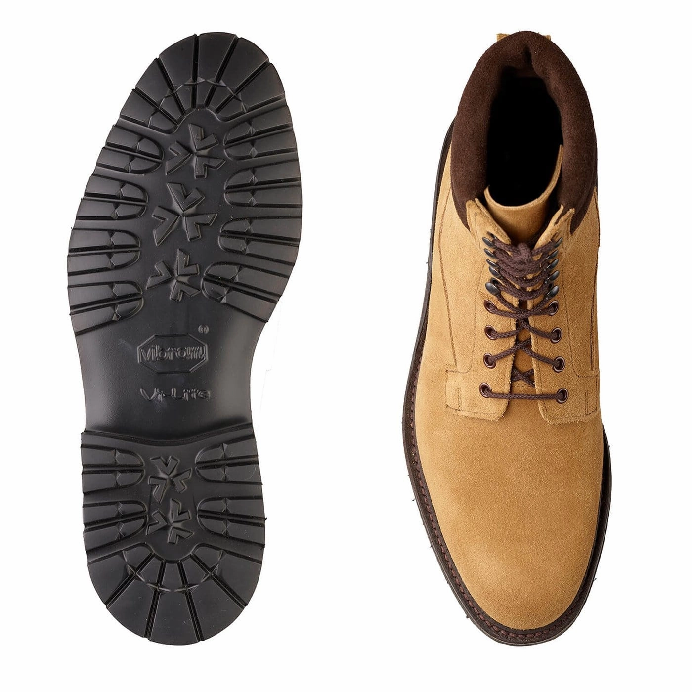 Feather Light Hiking Trails Performance Wear Ross Fawn Suede & Dark Brown Suede Collar