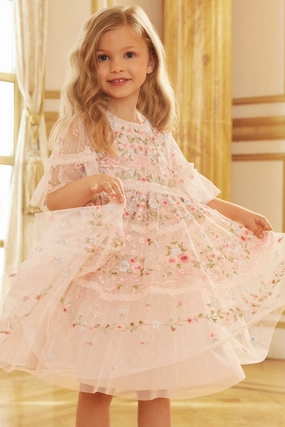 Lightweight pullover All Purpose Casual Cut Ribbon Bouquet Kids Dress