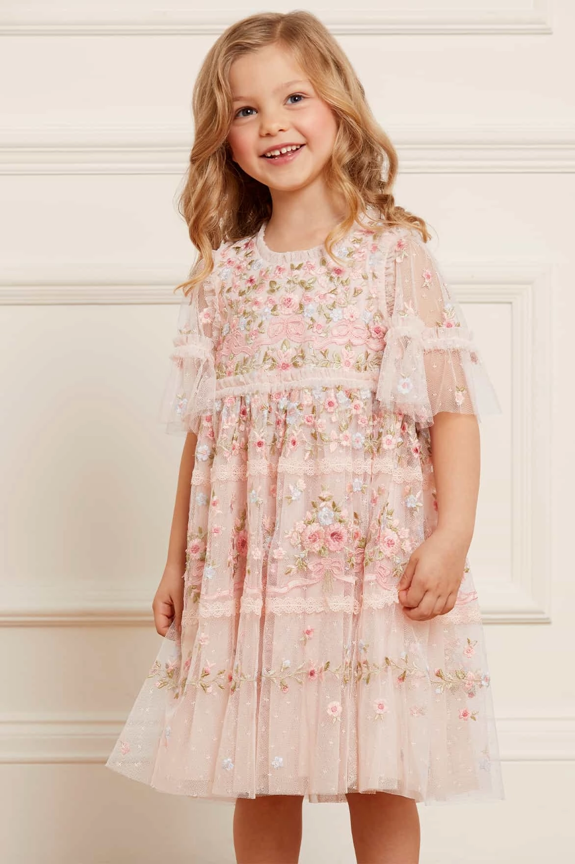 Ribbon Bouquet Kids Dress Luxurious Feel