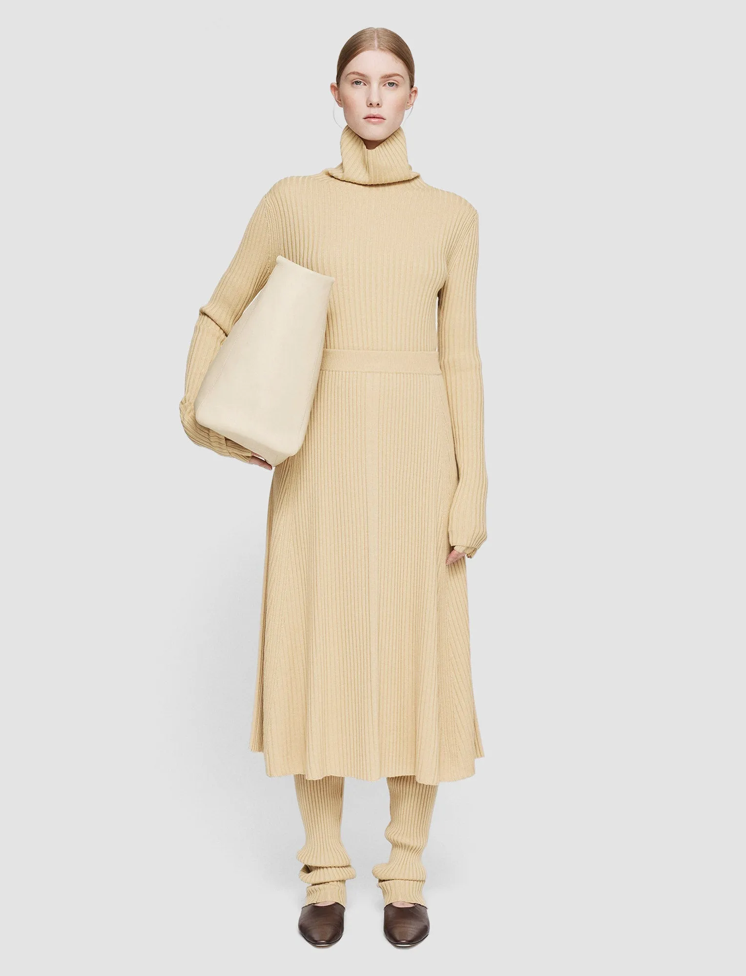 Compact Style Merino Silk Rib Skirt