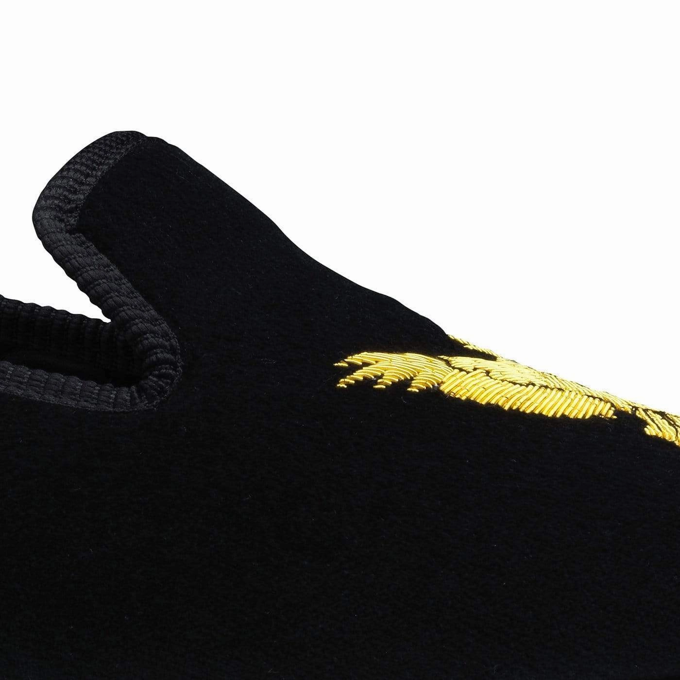 Golden Eagle Black Velvet Quick Sandals